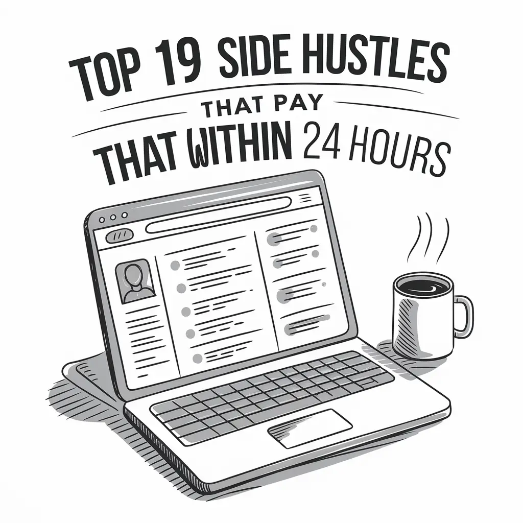 Top 19 Side Hustles That Pay Within 24 Hours